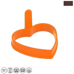 Oranžová silikonová forma na volská oka Orion Srdce