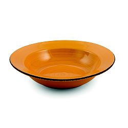 Oranžový kameninový hluboký talíř Villa d'Este, Ø 25,4 cm