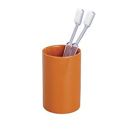 Oranžový kelímek na zubní kartáčky Wenko Polaris Orange