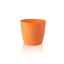 Oranžový květináč s pojízdnými kolečky Gardenico Ella Twist'n'Roll Smart System, ø 40 cm