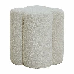 Oranžový taburet z textilie bouclé Nalani – Light & Living