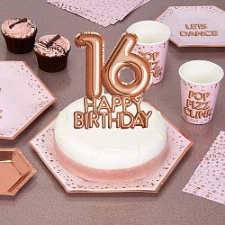 Papírová dekorace na dort s číslem 16 Neviti Glitz & Glamour