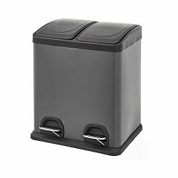 Pedálový odpadkový koš na tříděný odpad z nerezové oceli 40 l Litros – Casa Selección