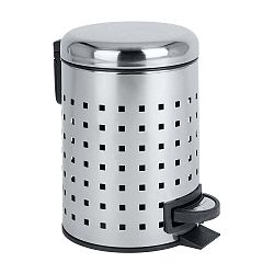 Pedálový odpadkový koš ve stříbrné barvě Wenko Leman, 3 l