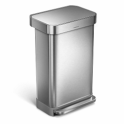Pedálový odpadkový koš z nerezové oceli 45 l - simplehuman