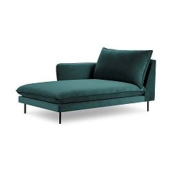 Petrolejově modrá sametová lenoška Cosmopolitan Design Vienna, levý roh