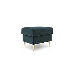 Petrolejově modrý puf Mazzini Sofas Muguet, 60 x 45 cm