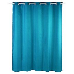 Petrolejově modrý sprchový závěs Wenko Comfort Flex, 180 x 200 cm