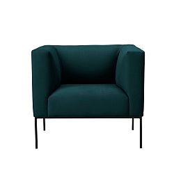 Petrolejově zelené sametové křeslo Windsor & Co Sofas Neptune