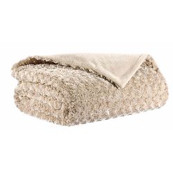 Pískově hnědý pléd Tiseco Home Studio Curl, 150 x 200 cm