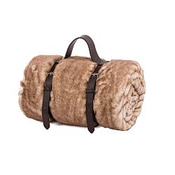 Pískově hnědý přehoz Tiseco Home Studio Bitone, 140 x 180 cm