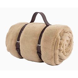 Pískově hnědý přehoz Tiseco Home Studio Rabbit, 140 x 180 cm