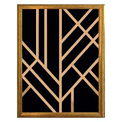 Plakát v rámu ve zlaté barvě Piacenza Art Deca, 33,5 x 23,5 cm