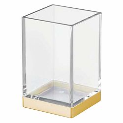 Plastový koupelnový kelímek s detailem ve zlaté barvě InterDesign