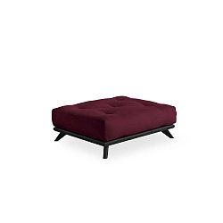 Podnožka s tmavě červeným potahem Karup Design Senza Black/Bordeaux