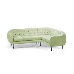 Pohovka Constellation Grand Pistachio Green s lenoškou na pravé straně