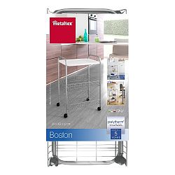 Pojízdný dvoupatrový regál Metaltex Boston, délka 39 cm
