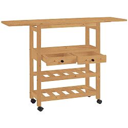Pojízdný servírovací stolek z borovicového dřeva Støraa Nemo