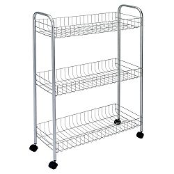 Pojízdný stojan s 3 policemi Metaltex Ascona Slim De Luxe, výška 84 cm