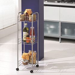 Pojízdný stojan s 3 policemi Metaltex Toronto, výška 83 cm