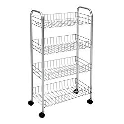 Pojízdný stojan s 4 policemi Metaltex Ascona, výška 86 cm