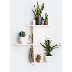 Police z jedlového dřeva na květiny Really Nice Things Blanco