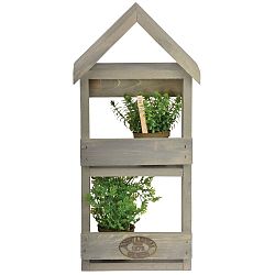 Polička z borovicového dřeva na květiny Esschert Design, výška 46,5 cm