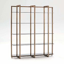 Policový díl z kouřového skla a kovu bronzové barvy Thai Natura, 160 x 188 cm