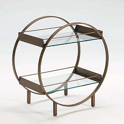 Policový díl ze skla a kovu Thai Natura, 75 x 84 cm