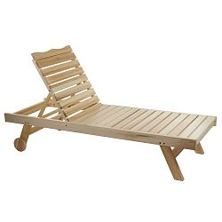 Polohovatelné lehátko z topolového dřeva Santiago Pons