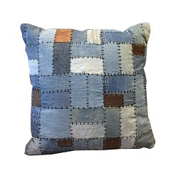 Polštář z recyklované džínoviny Fuhrhome Miami, 45 x 45 cm