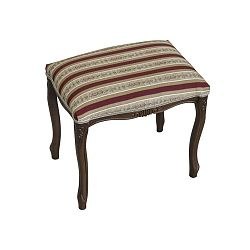 Polstrovaný taburet s dekorem ořechového dřeva Amalea