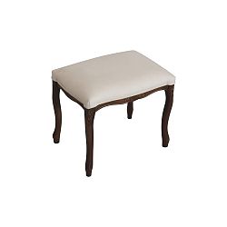 Polstrovaný taburet s dekorem ořechového dřeva Natalia