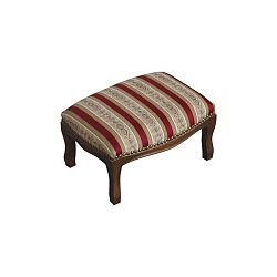 Polstrovaný taburet s dekorem ořechového dřeva Rea