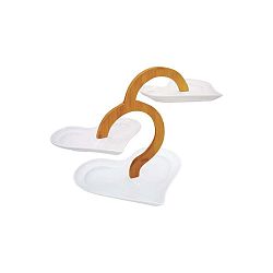 Porcelánová servírovací miska s detaily z bambusu Bambum Tristan Tres