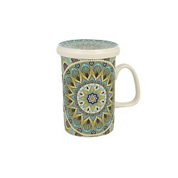 Porcelánový hrnek s porcelánovým sítkem Duo Gift Tribal, 375 ml