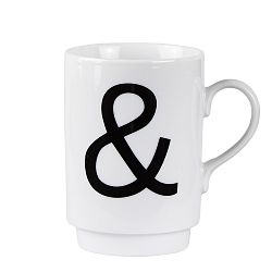 Porcelánový písmenkový hrnek KJ Collection Ampersand, 250 ml