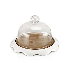 Porcelánový podnos na servírování s poklopem, ⌀ 26 cm