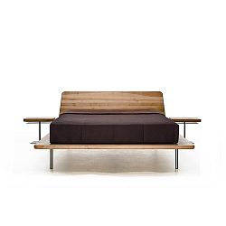 Postel z olejovaného jasanového dřeva Mazzivo Letto, 140 x 210 cm