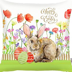 Povlak na polštář Apolena Easter Eggs With Rabbit, 43 x 43 cm