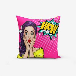 Povlak na polštář s příměsí bavlny Minimalist Cushion Covers Pop Art Wow, 45 x 45 cm