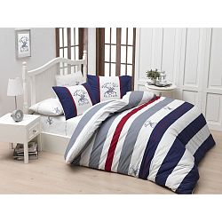 Povlečení na dvoulůžko s prostěradlem Beverly Hills Polo Club Firby, 200 x 220 cm