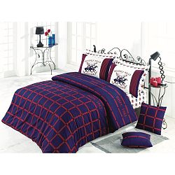 Povlečení na jednolůžko s prostěradlem Beverly Hills Polo Club Bain, 160 x 220 cm