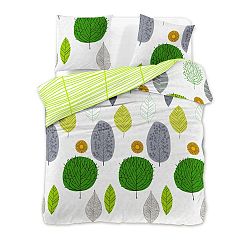 Povlečení z bavlněného saténu DecoKing Greenleaf, 160 x 200 cm