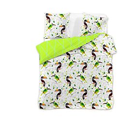 Povlečení z bavlněného saténu DecoKing Toucan, 200 x 220 + 2 povlaky na polštáře 70 x 90
