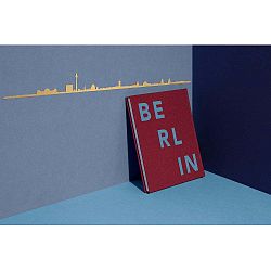 Pozlacená nástěnná dekorace se siluetou města The Line Berlin