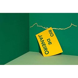 Pozlacená nástěnná dekorace se siluetou města The Line Rio de Janeiro