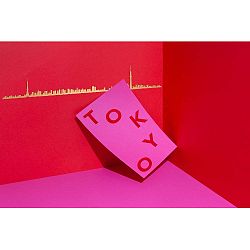 Pozlacená nástěnná dekorace se siluetou města The Line Tokyo
