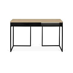 Pracovní stůl s deskou z dubu a policí TemaHome City