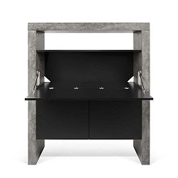 Pracovní stůl v betonovém dekoru TemaHome Detroit, 137 x 109 cm